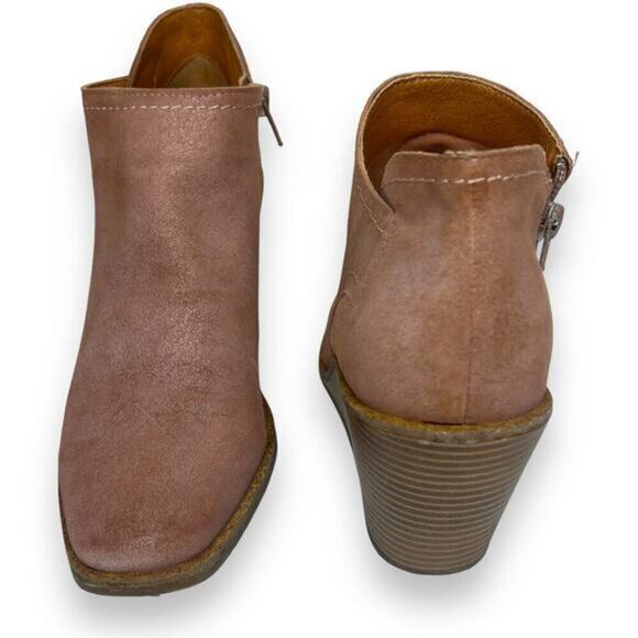 LUCKY BRAND Suede Macawi Ankle Boot Side Zip Size 7.5 - Picture 5 of 11